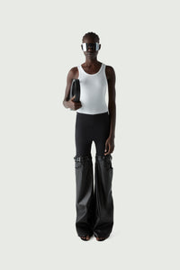 Hybrid Flare Faux Leather Trousers